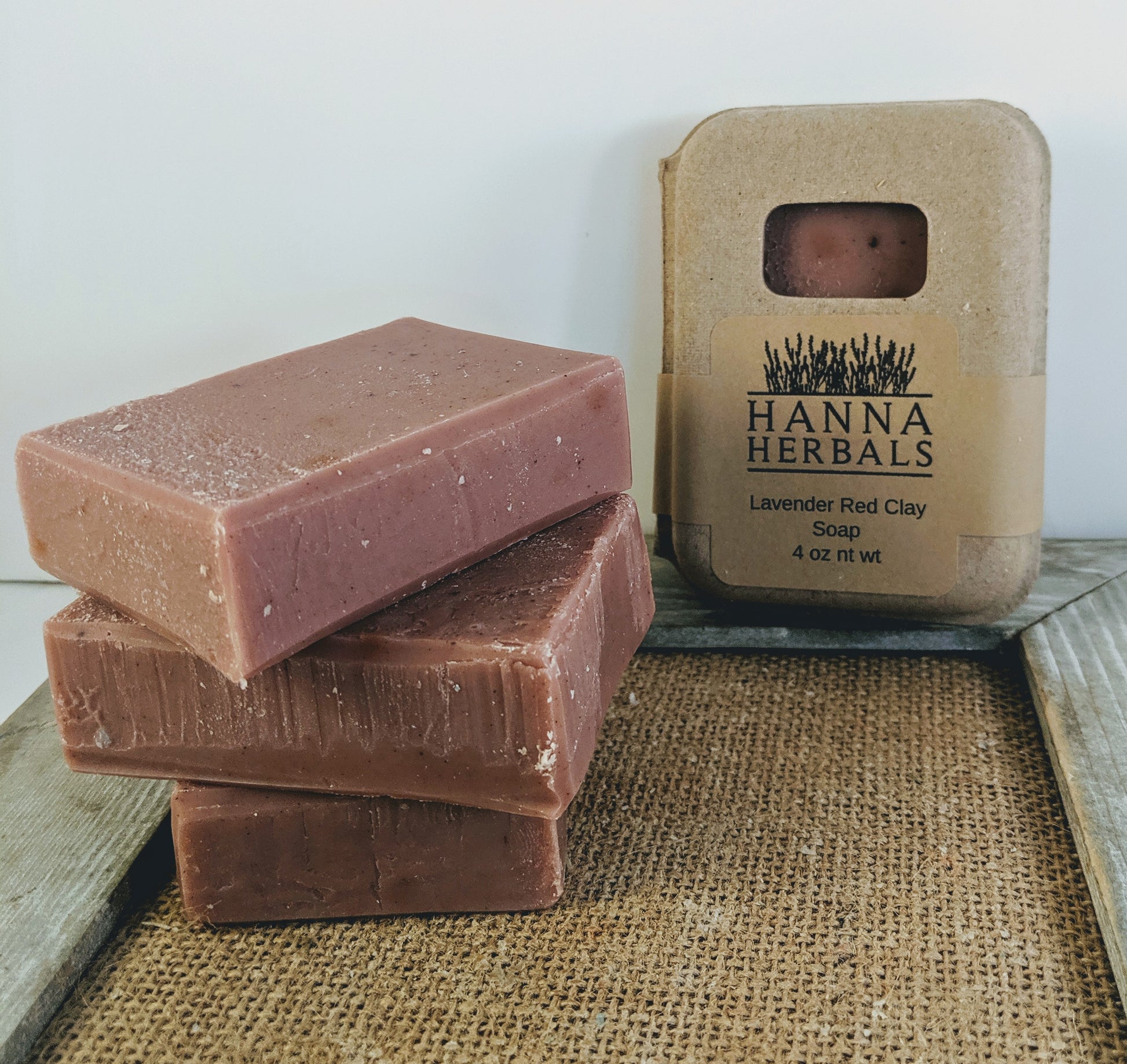 French Lavender and Red Clay Soap - Hanna Herbals