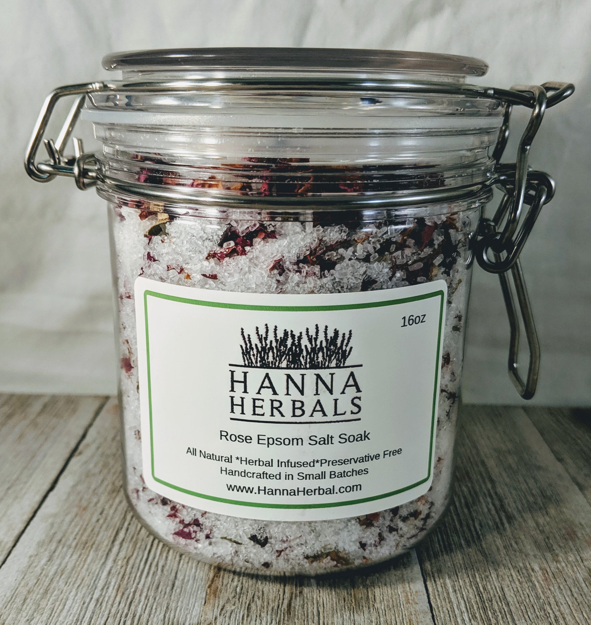 Rose and Epsom Bath Salts - Hanna Herbals