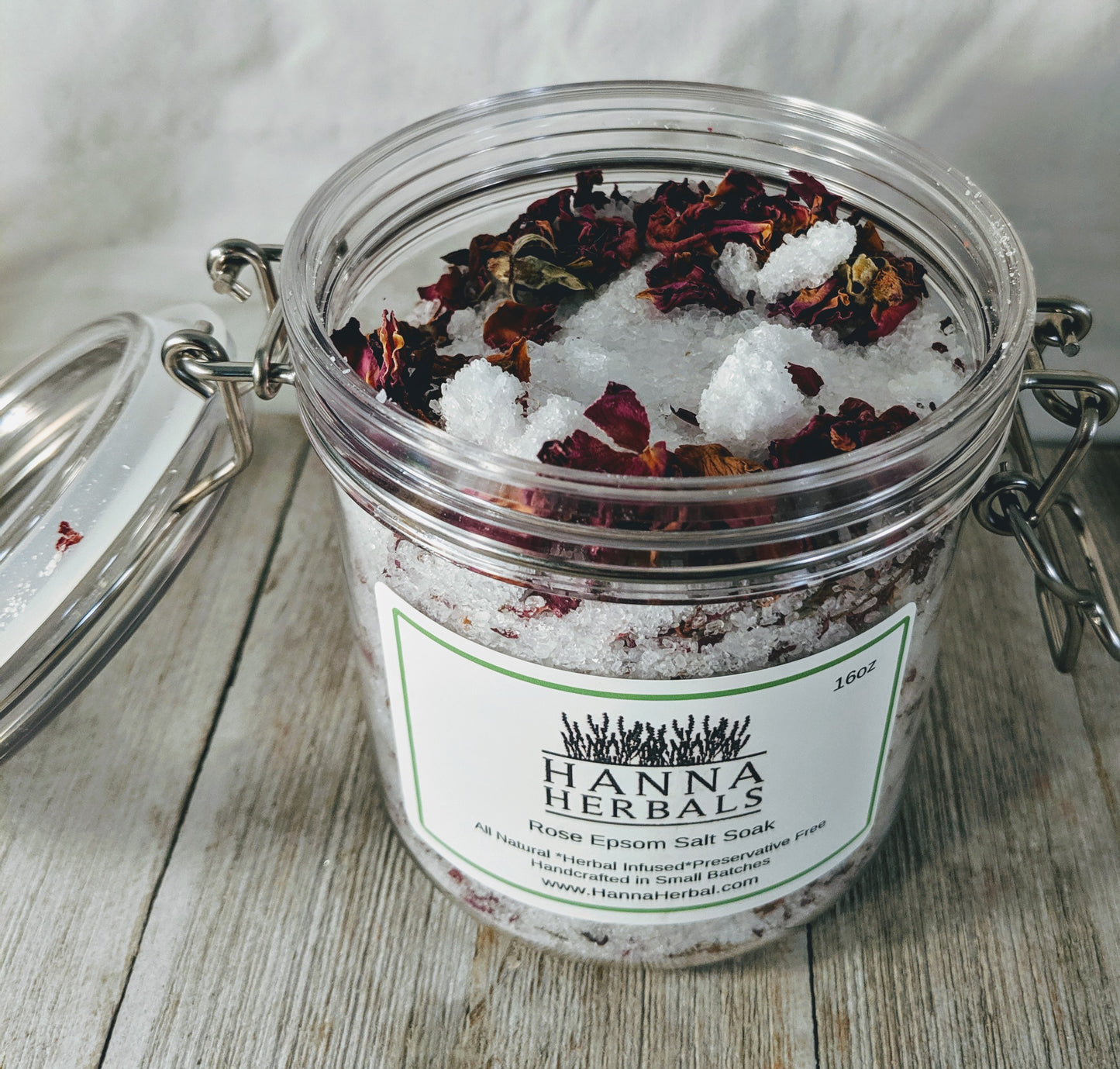 Rose and Epsom Bath Salts - Hanna Herbals